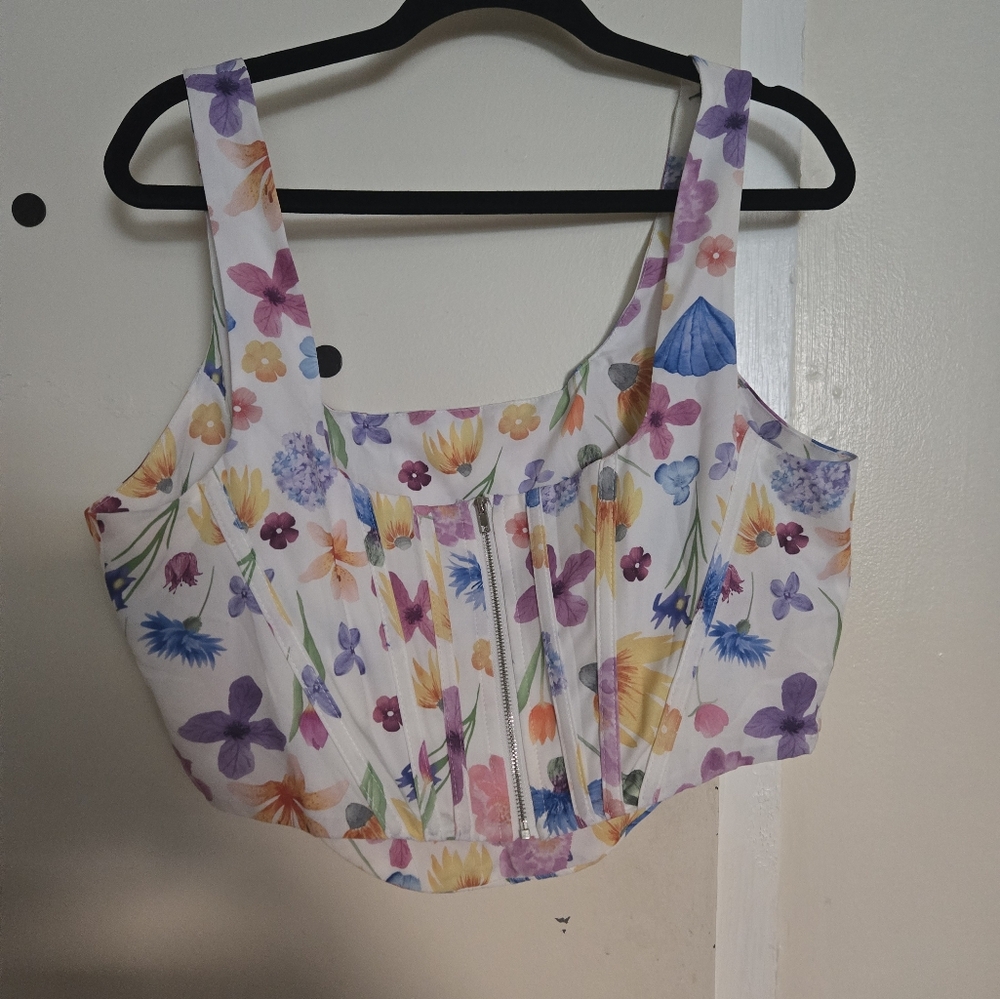 floral corset top